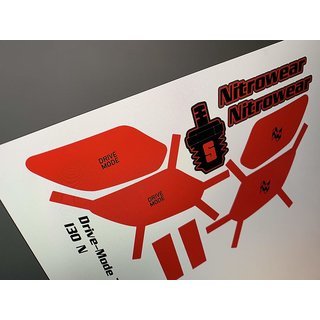 I30 N Drivemode Tasten und Schalt Decals Rot Glanz N-Logo