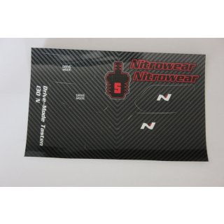 I30 N Drivemode Tasten und Schalt Decals Carbon Glanz N-Logo